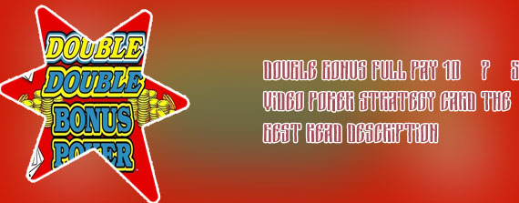 Free double bonus video poker